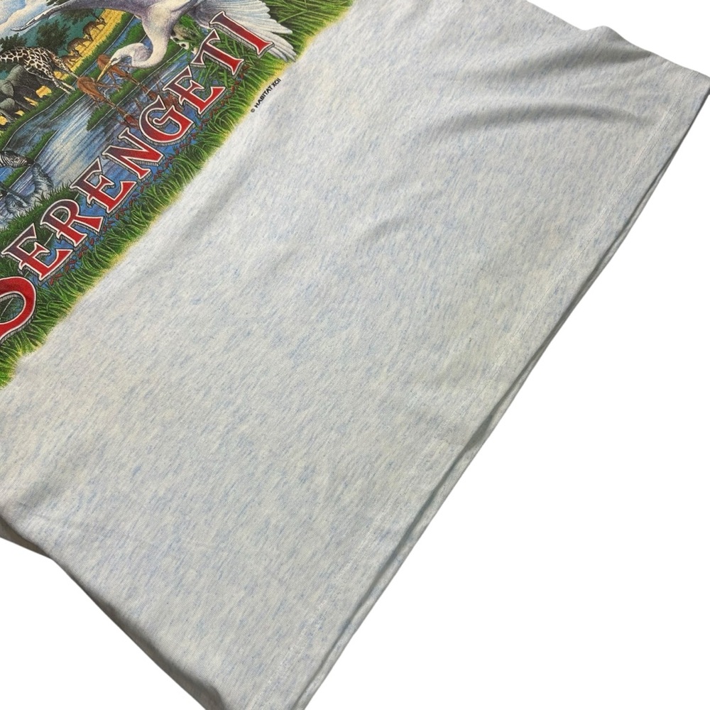 Vintage Serengeti Wrap Tee Busch Gardens Safari Animal Cal Cru Single Stitch XL - Picture 6 of 10